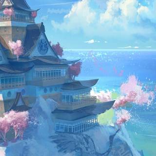 Anime blue phone wallpaper