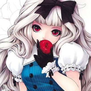 Cartoon drawing girl wallpaper