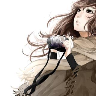 Cartoon drawing girl wallpaper