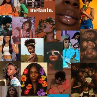 Black girl collage wallpaper