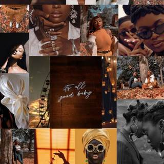 Black girl collage wallpaper