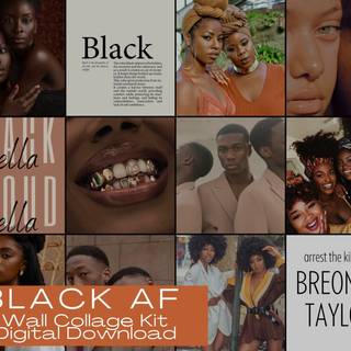 Black girl collage wallpaper