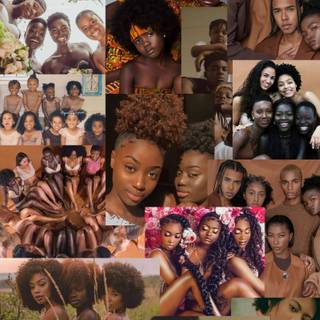 Black girl collage wallpaper