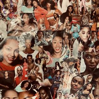 Black girl collage wallpaper