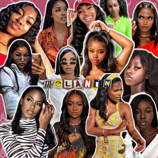 Black girl collage wallpaper
