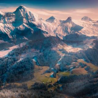 Alps winter 4k wallpaper