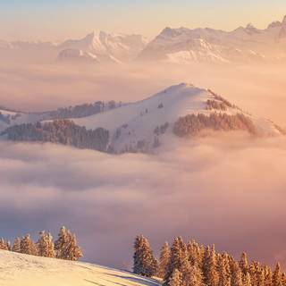 Alps winter 4k wallpaper