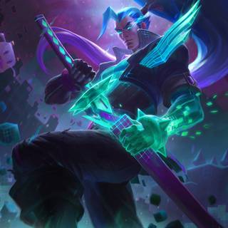 Neon samuari wallpaper