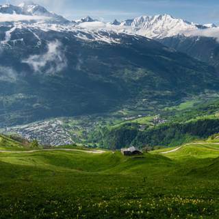 Spring mountains 4k wallpaper