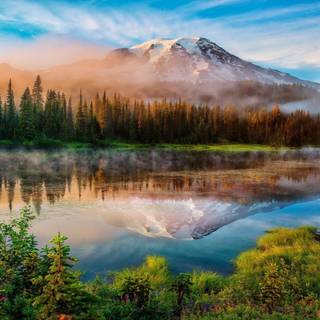 Spring mountains 4k wallpaper