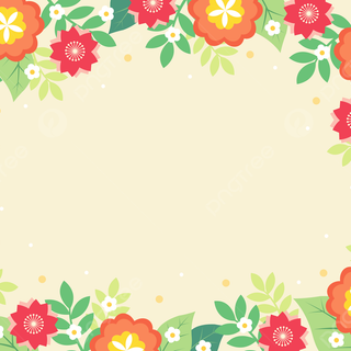 Green spring floral wallpaper