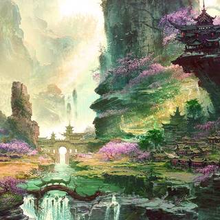 Spring fantasy iPhone wallpaper