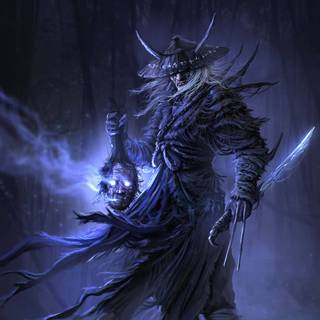 Samurai blue wallpaper