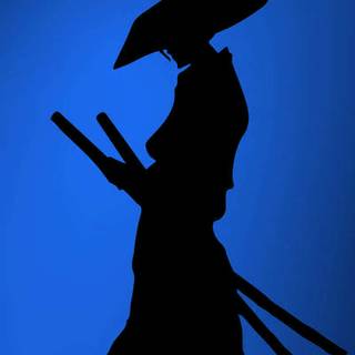 Samurai blue wallpaper