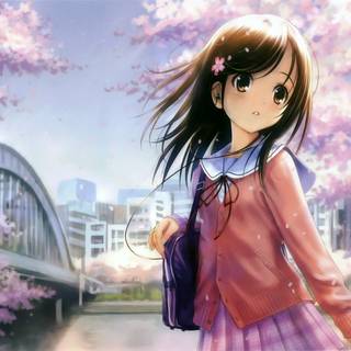 Spring Japan cartoons wallpaper