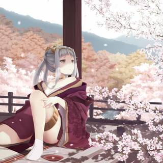 Spring Japan cartoons wallpaper