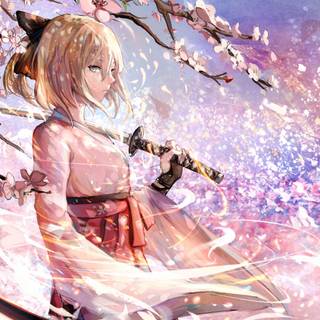 Spring Japan cartoons wallpaper