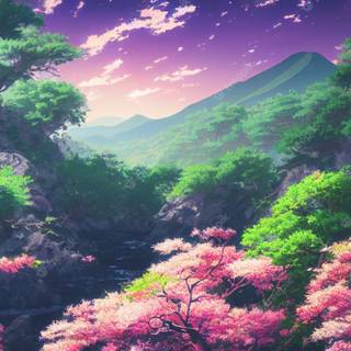 Spring Japan cartoons wallpaper