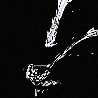 Black and white Demon Slayer wallpaper