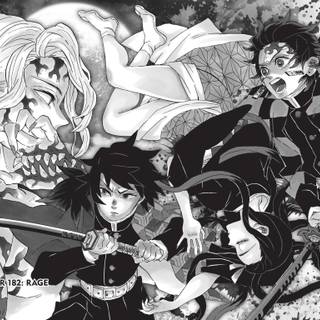 Black and white Demon Slayer wallpaper