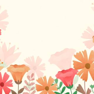 Spring watercolor pastel wallpaper