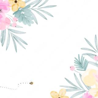 Spring watercolor pastel wallpaper