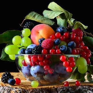 Fruit bowl wallpaper