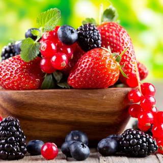 Fruit bowl wallpaper