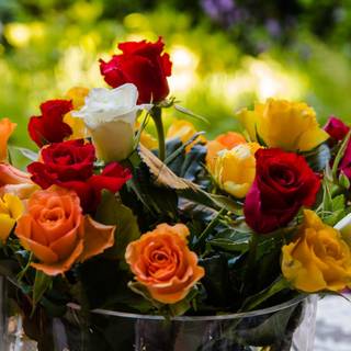 Flower bucket wallpaper