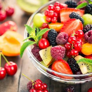 Fruit bowl wallpaper