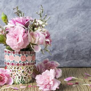 Flower bucket wallpaper