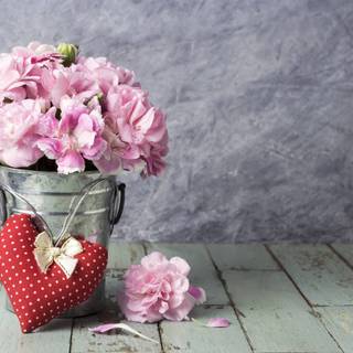 Flower bucket wallpaper