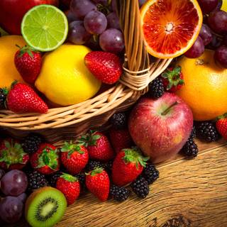 Fruit bowl wallpaper