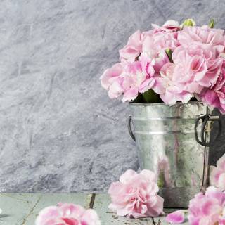 Flower bucket wallpaper
