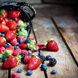 Fruit bowl wallpaper