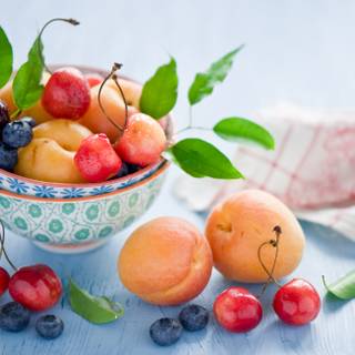 Fruit bowl wallpaper