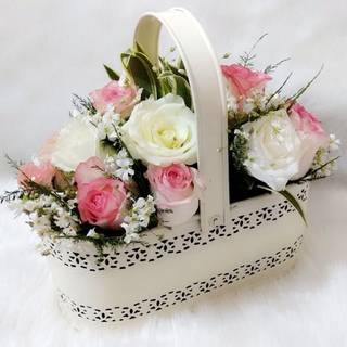 Flower bucket wallpaper