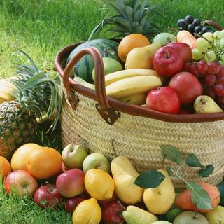 Fruit bowl wallpaper