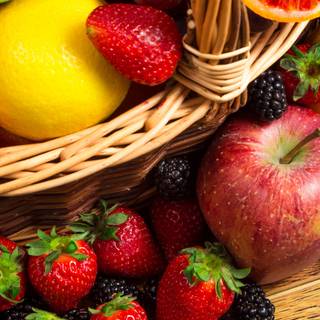 Fruit bowl wallpaper