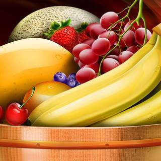 Fruit bowl wallpaper