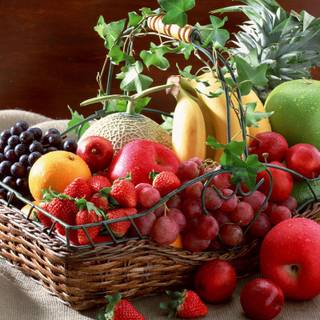 Fruit bowl wallpaper