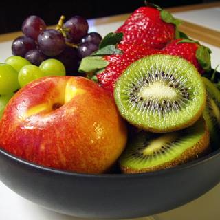 Fruit bowl wallpaper