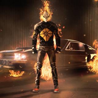Ghost Rider car wallpaper