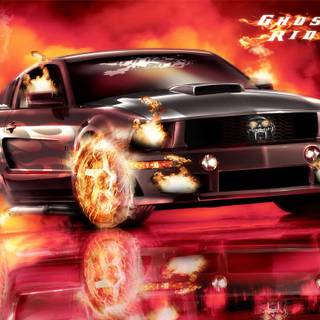 Ghost Rider car wallpaper