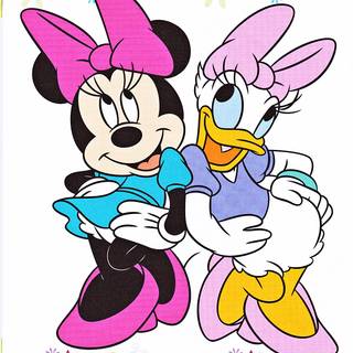 Minnie Mouse and Daisy wallpaper