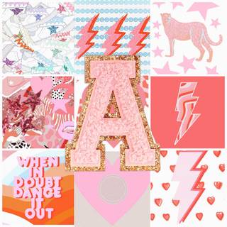 Preppy letter wallpaper