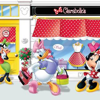 Minnie Mouse and Daisy wallpaper