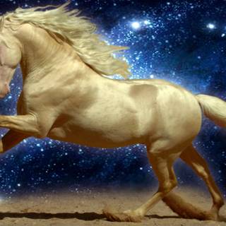 Golden horse wallpaper