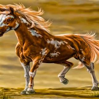 Golden horse wallpaper