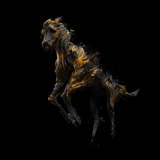 Golden horse wallpaper